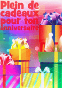Fête colorée avec des cadeaux éclatants